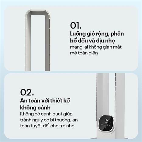 Quạt không cánh kết hợp lọc không khí Fujihome BF-05R-HEPA- có điều khiển