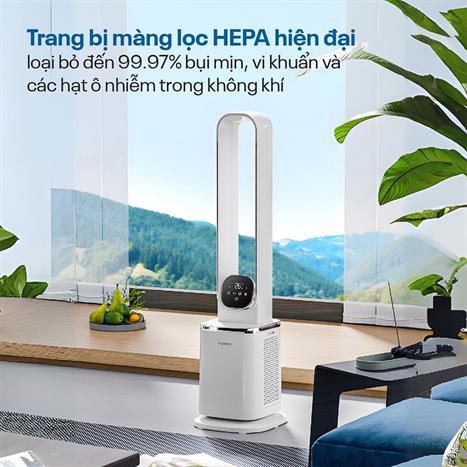 Quạt không cánh kết hợp lọc không khí Fujihome BF-05R-HEPA- có điều khiển