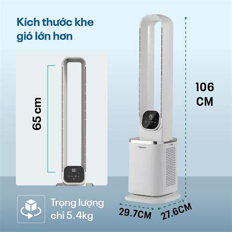 Quạt không cánh kết hợp lọc không khí Fujihome BF-05R-HEPA- có điều khiển