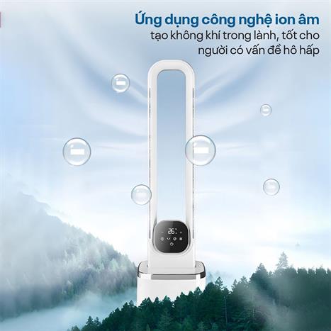 Quạt không cánh kết hợp lọc không khí Fujihome BF-05R-HEPA- có điều khiển