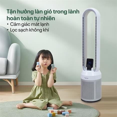 Quạt không cánh kết hợp lọc không khí Fujihome BF308DC-HEPA- có điều khiển