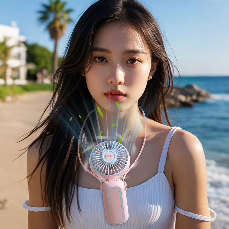 Quạt mini PISEN Kitty Breeze Colorful TP-F15 Trắng/Xanh