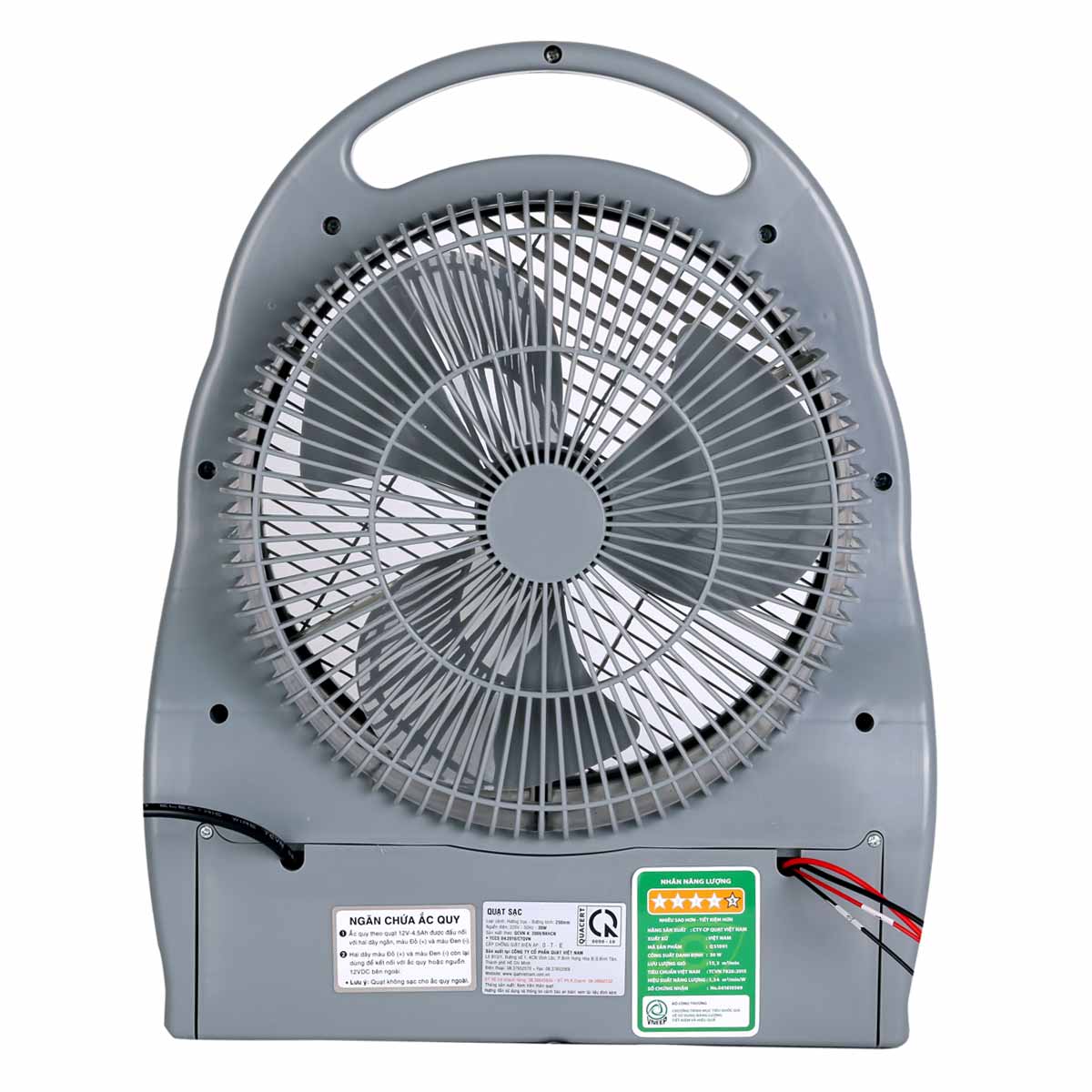 Quạt sạc Asia QS1001-SV0