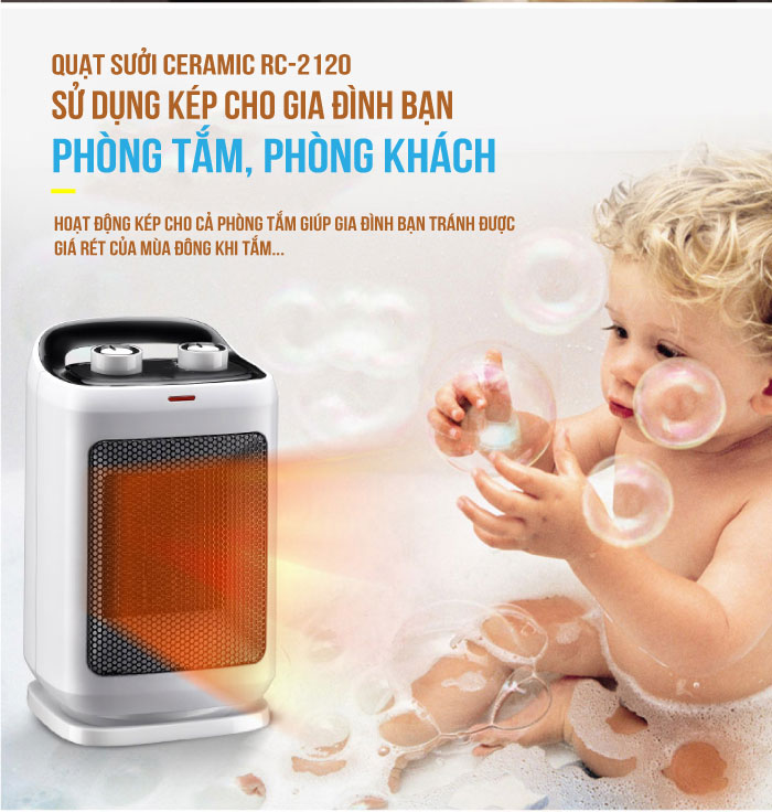 Quạt sưởi Ceramic Roler RC-2120 (1500W)