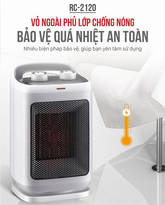 Quạt sưởi Ceramic Roler RC-2120 (1500W)