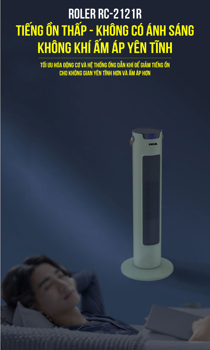 Quạt sưởi Ceramic Roler RC-2121R (2000W)