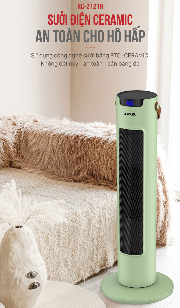 Quạt sưởi Ceramic Roler RC-2121R (2000W)