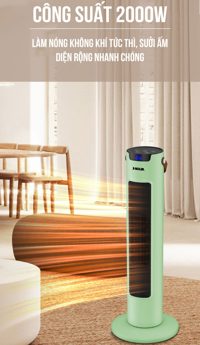 Quạt sưởi Ceramic Roler RC-2121R (2000W)