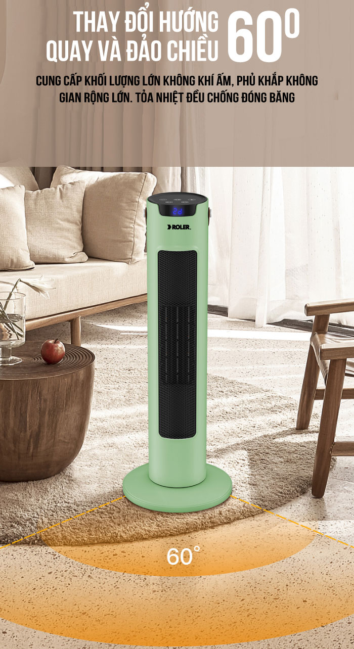 Quạt sưởi Ceramic Roler RC-2121R (2000W)