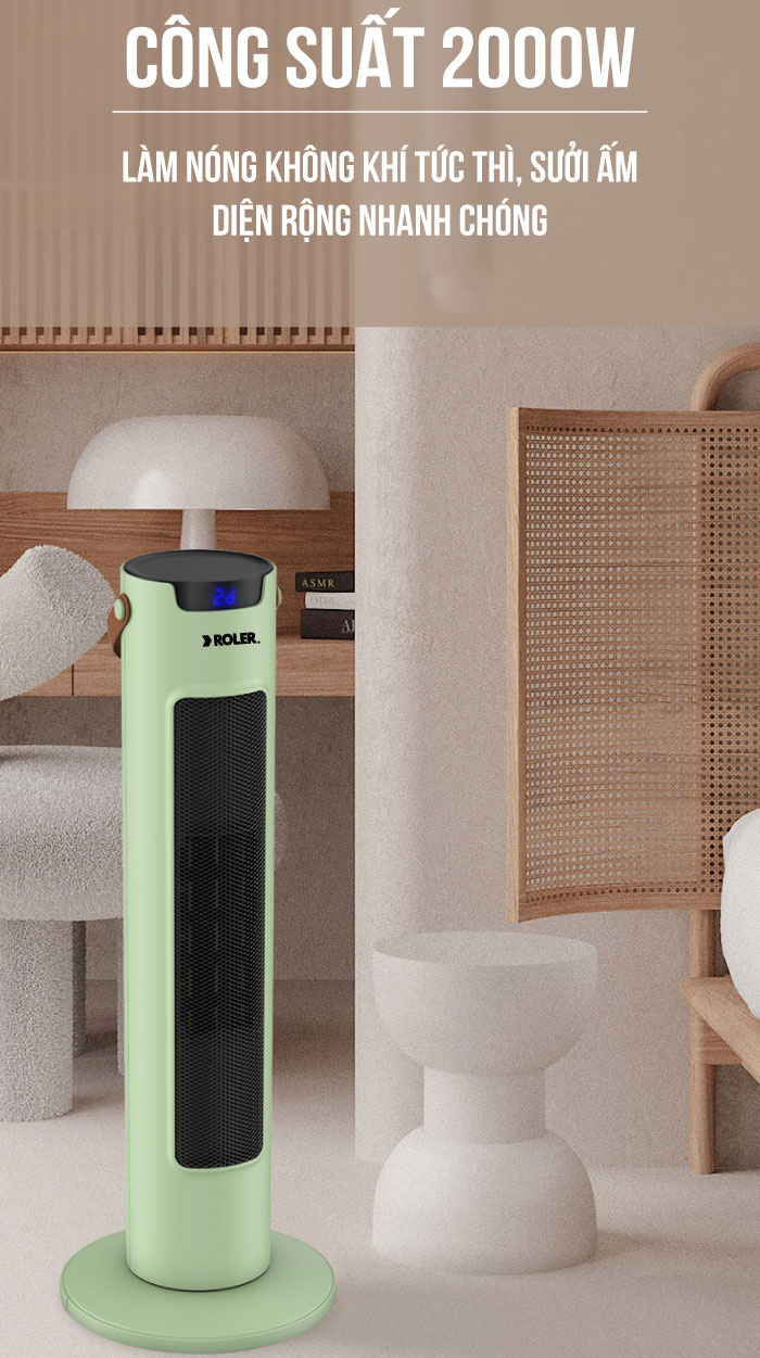 Quạt sưởi Ceramic Roler RC-2121R (2000W)