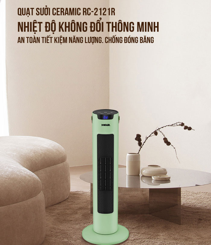 Quạt sưởi Ceramic Roler RC-2121R (2000W)