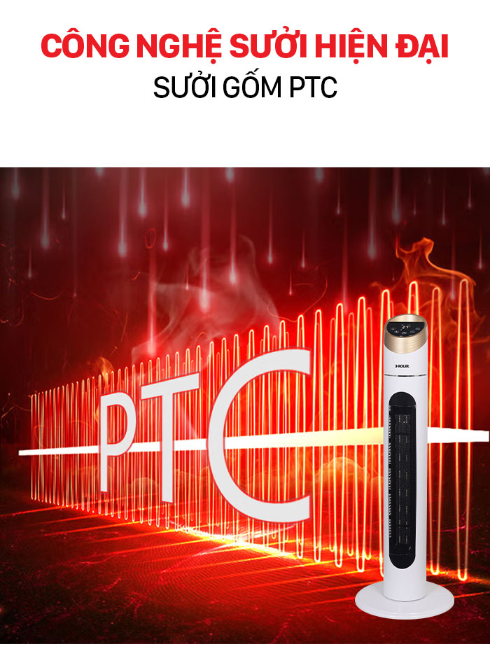 Quạt sưởi Ceramic Roler RC-2122R (2000W)