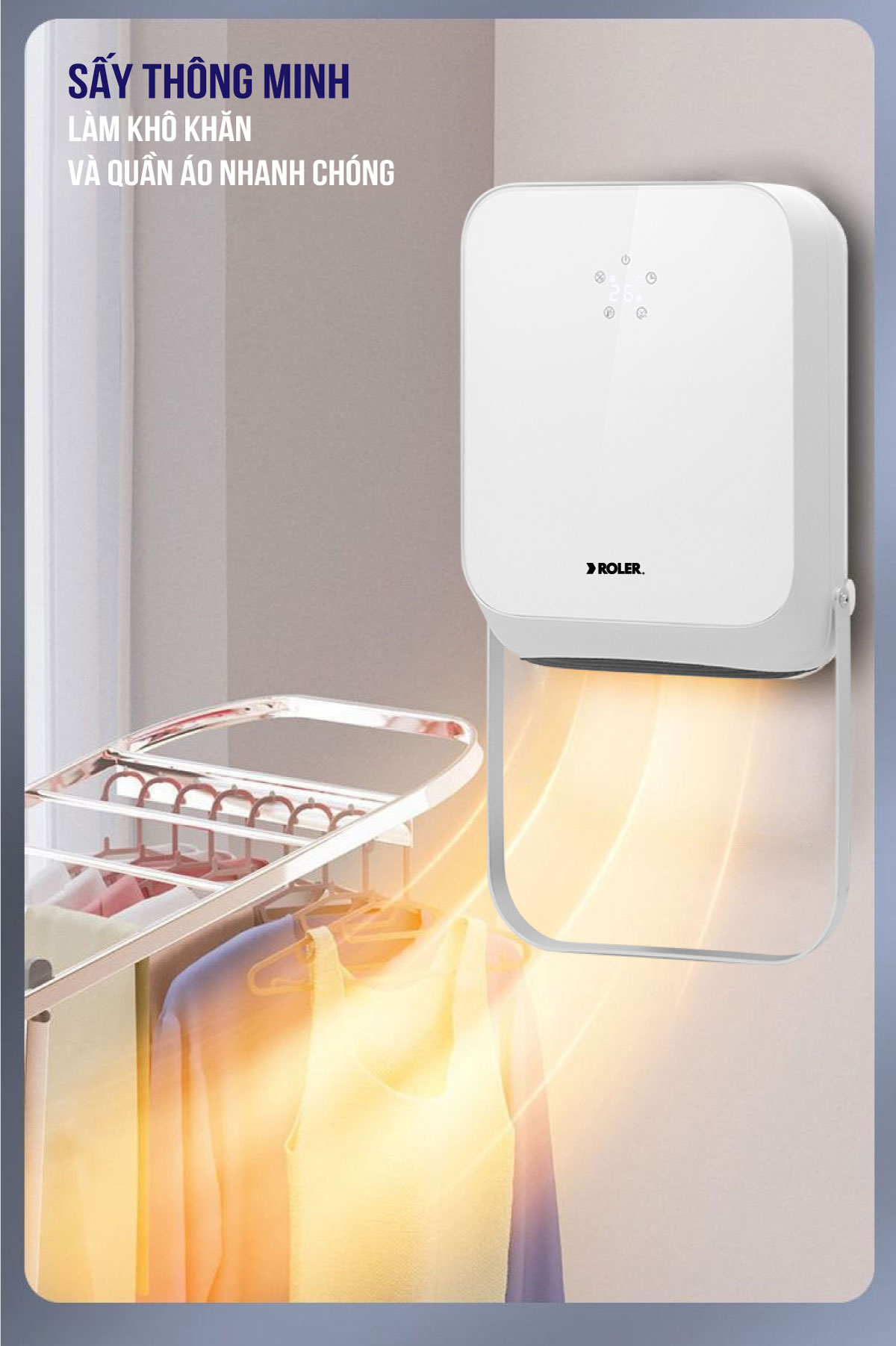 Quạt sưởi phòng tắm đa năng Roler RL - 2116GW