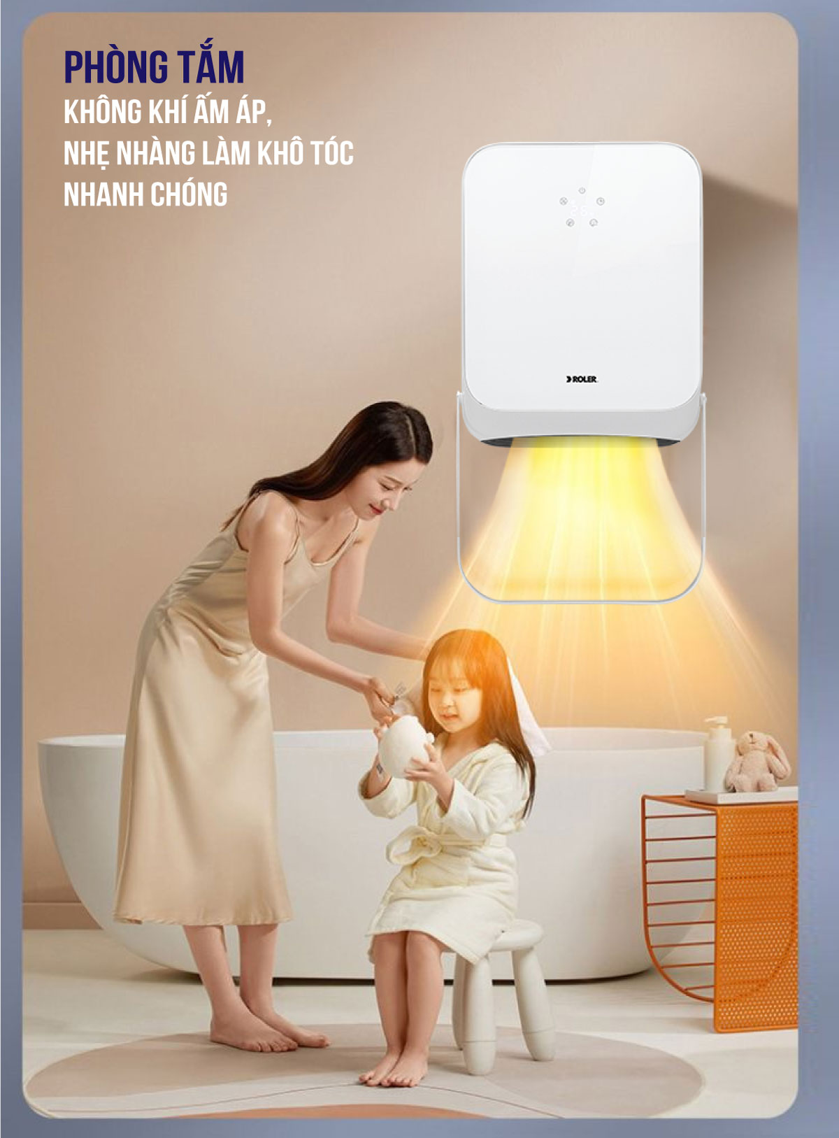 Quạt sưởi phòng tắm đa năng Roler RL - 2116GW
