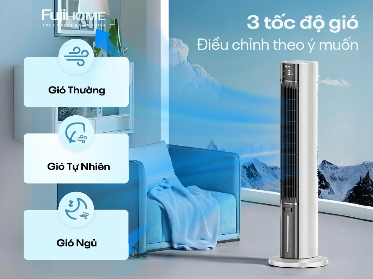 Quạt tháp hơi nước kết hợp lọc không khí Fujihome AC-18LE- có điều khiển