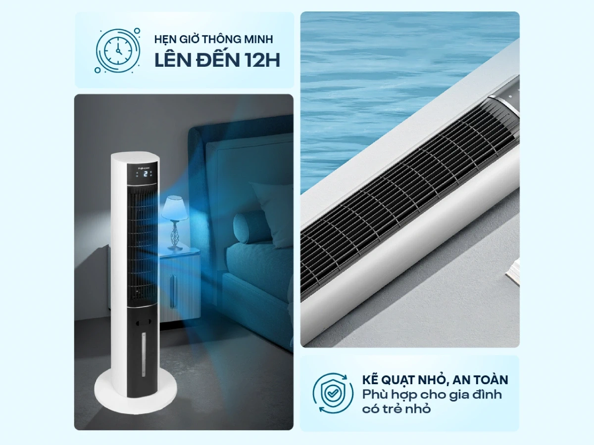 Quạt tháp hơi nước kết hợp lọc không khí Fujihome AC-18LE- có điều khiển