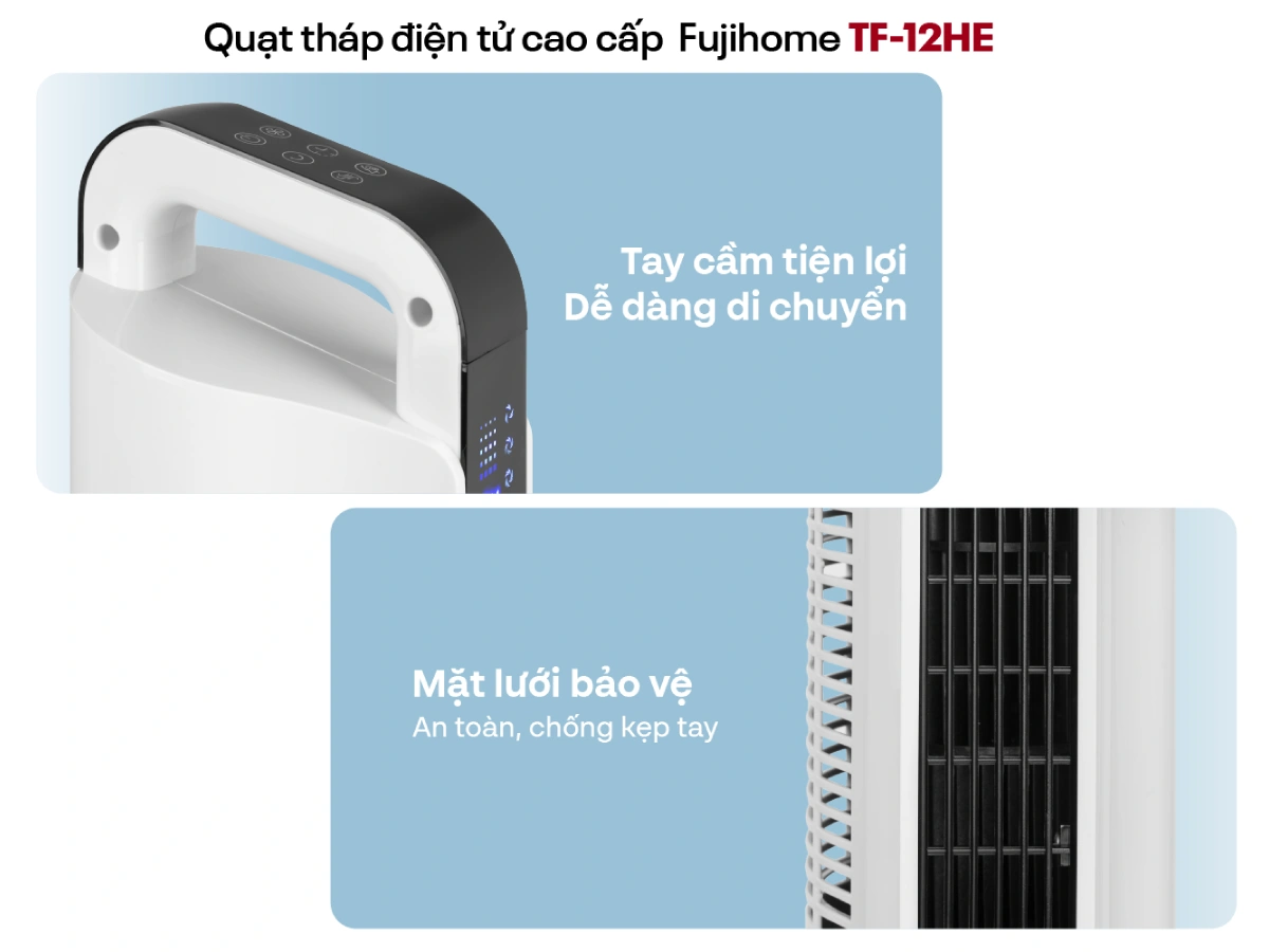 Quạt tháp kết hợp lọc không khí Fujihome TF-12HE- có đk