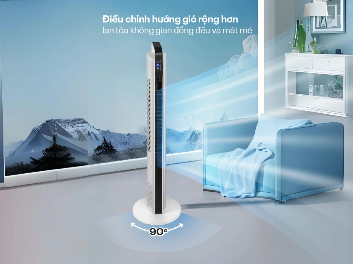 Quạt tháp kết hợp lọc không khí Fujihome TF-12HE- có đk