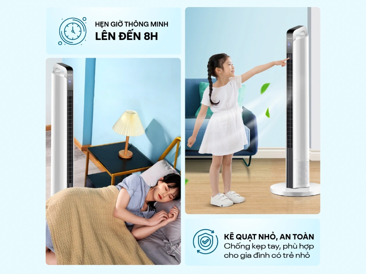 Quạt tháp kết hợp lọc không khí Fujihome TF-12HE- có đk