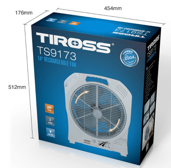 Quạt tích điện Tiross TS9173