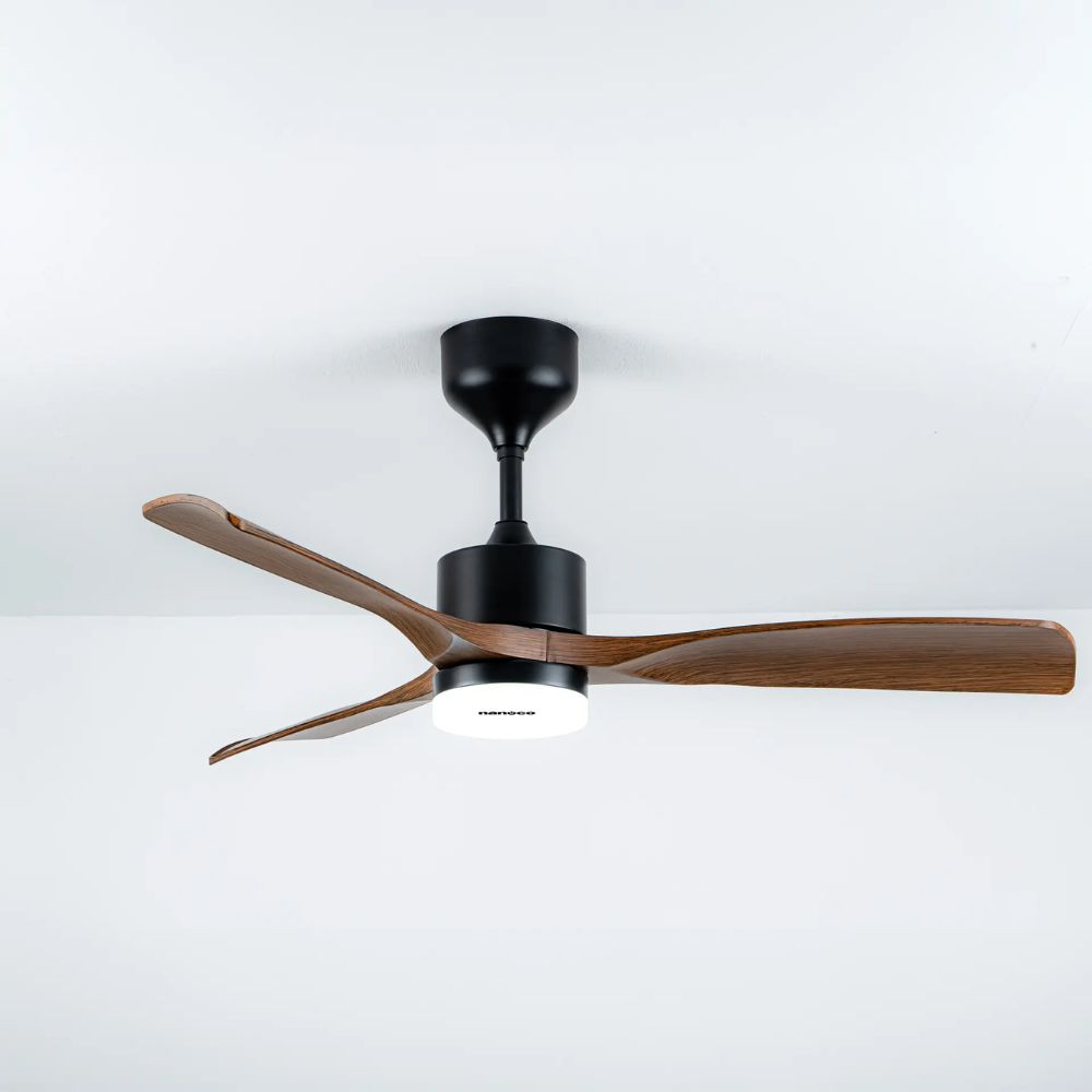 Quạt trần 3 cánh Nanoco DC NCF5231-PL-vân gỗ-đèn LED-Điều khiển
