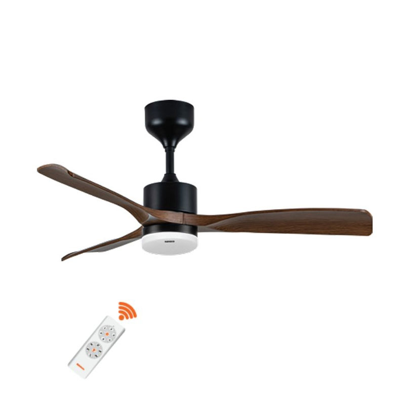Quạt trần 3 cánh Nanoco DC NCF5231-PL-vân gỗ-đèn LED-Điều khiển
