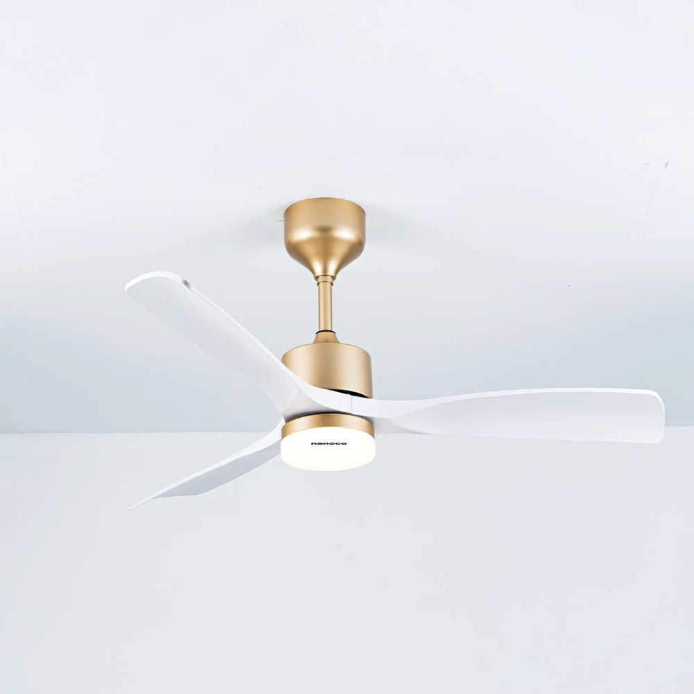 Quạt trần 3 cánh Nanoco DC NCF5231-WL-trắng-đèn LED-Điều khiển