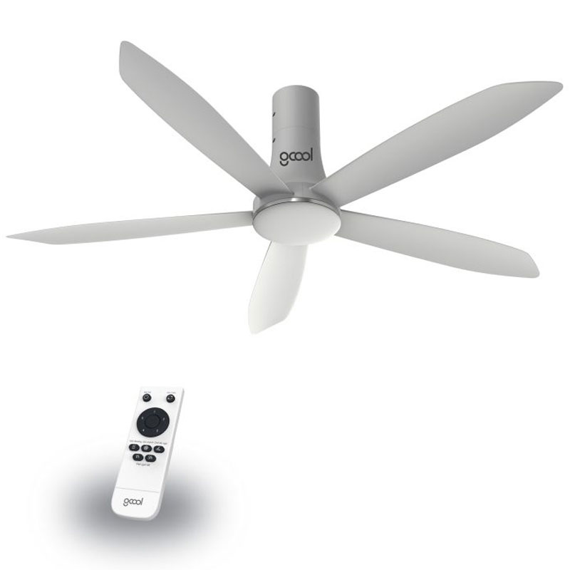 Quạt trần 5 cánh GCool Smart DC Copter 05 Plus R-ghi bạc-điều khiển