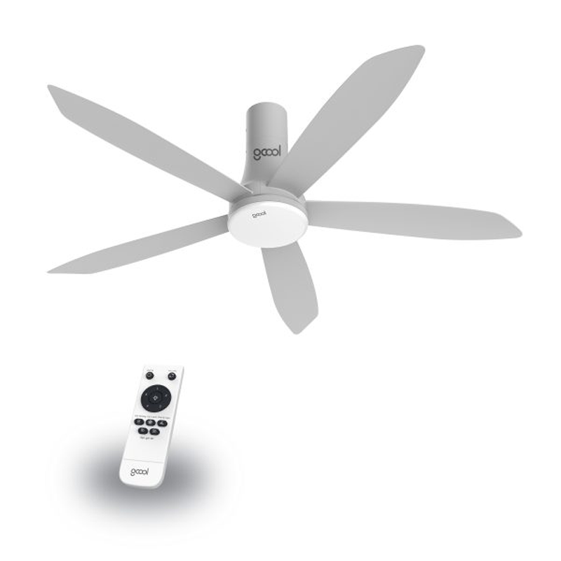 Quạt trần 5 cánh GCool Smart DC Copter 05 Plus RL-ghi bạc-Led-điều khiển