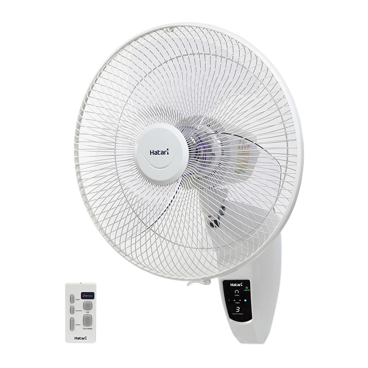 Quạt treo tường 3 cánh Hatari W16R1 - Có điều khiển - Thailand