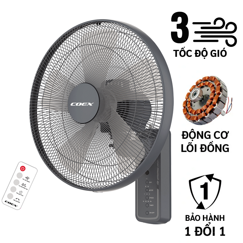 Quạt treo tường Coex CW-7213A (Điều khiển từ xa)