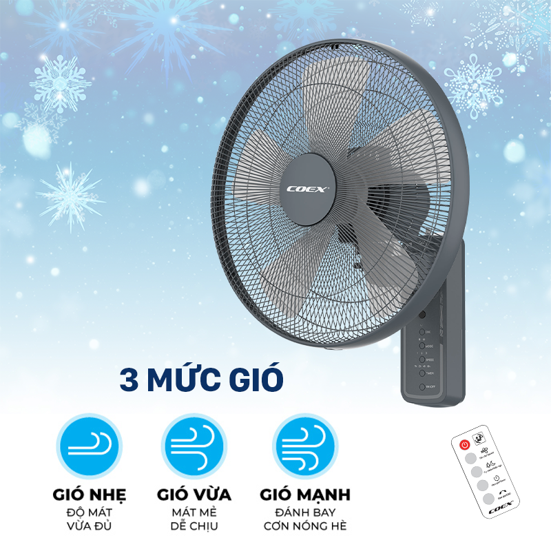 Quạt treo tường Coex CW-7213A (Điều khiển từ xa)