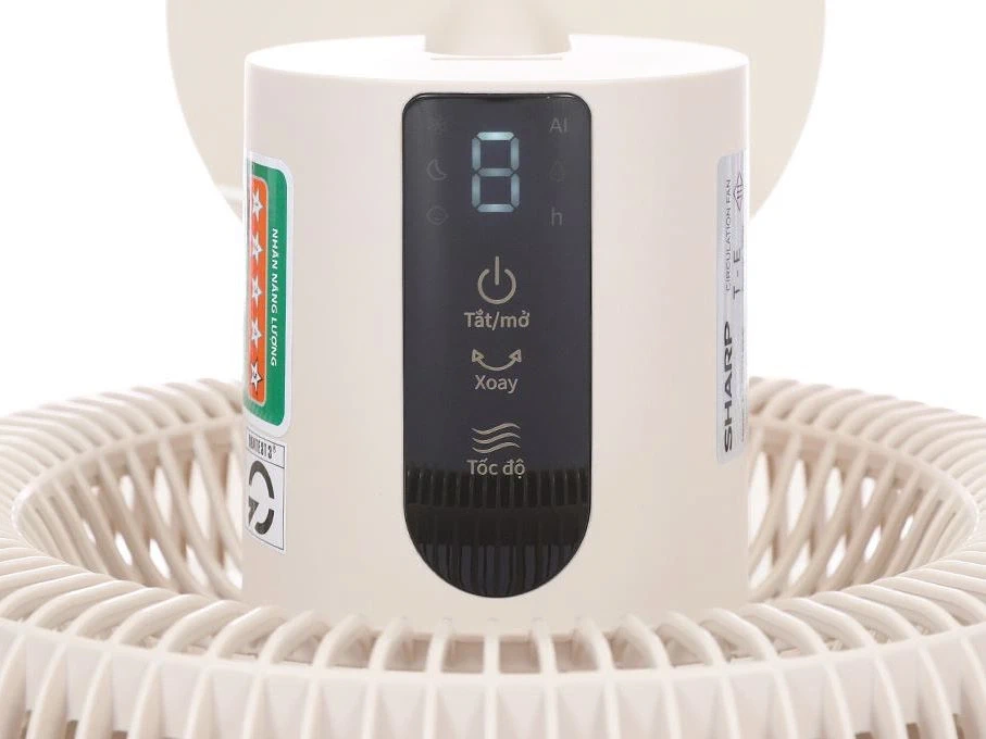 Quạt tuần hoàn 3 cánh Sharp DC PJ-CD114V-C-Điều khiển