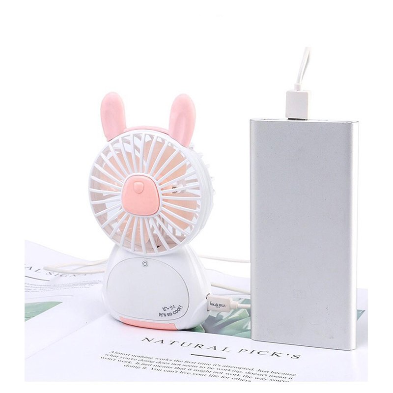 Quạt Mini tích điện tích hợp đèn ngủ It's so cool