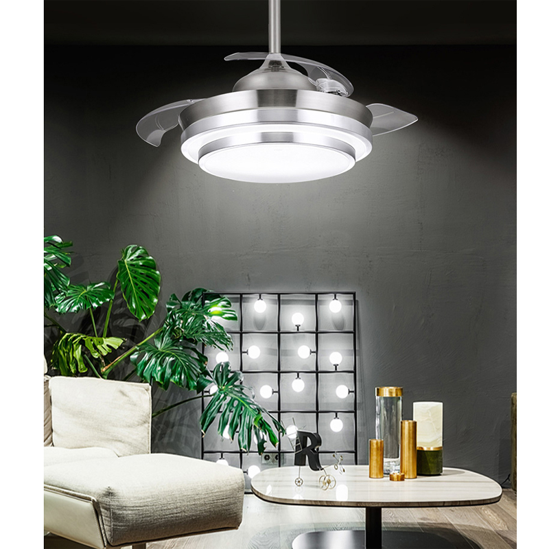Quạt trần giấu cánh TCL XS0011 đèn LED có điều khiển màu sand nikel