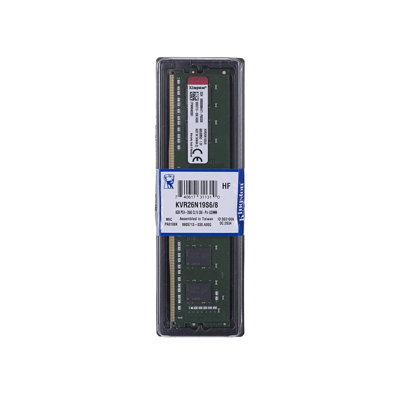 Ram PC Kingston 8Gb 2666Mhz DDR4 Non-ECC CL19 DIMM 1Rx16