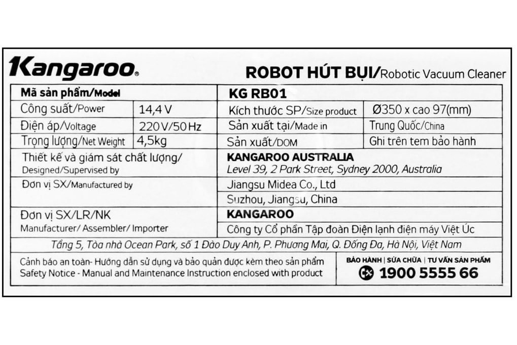 Robot hút bụi Kangaroo KGRB01