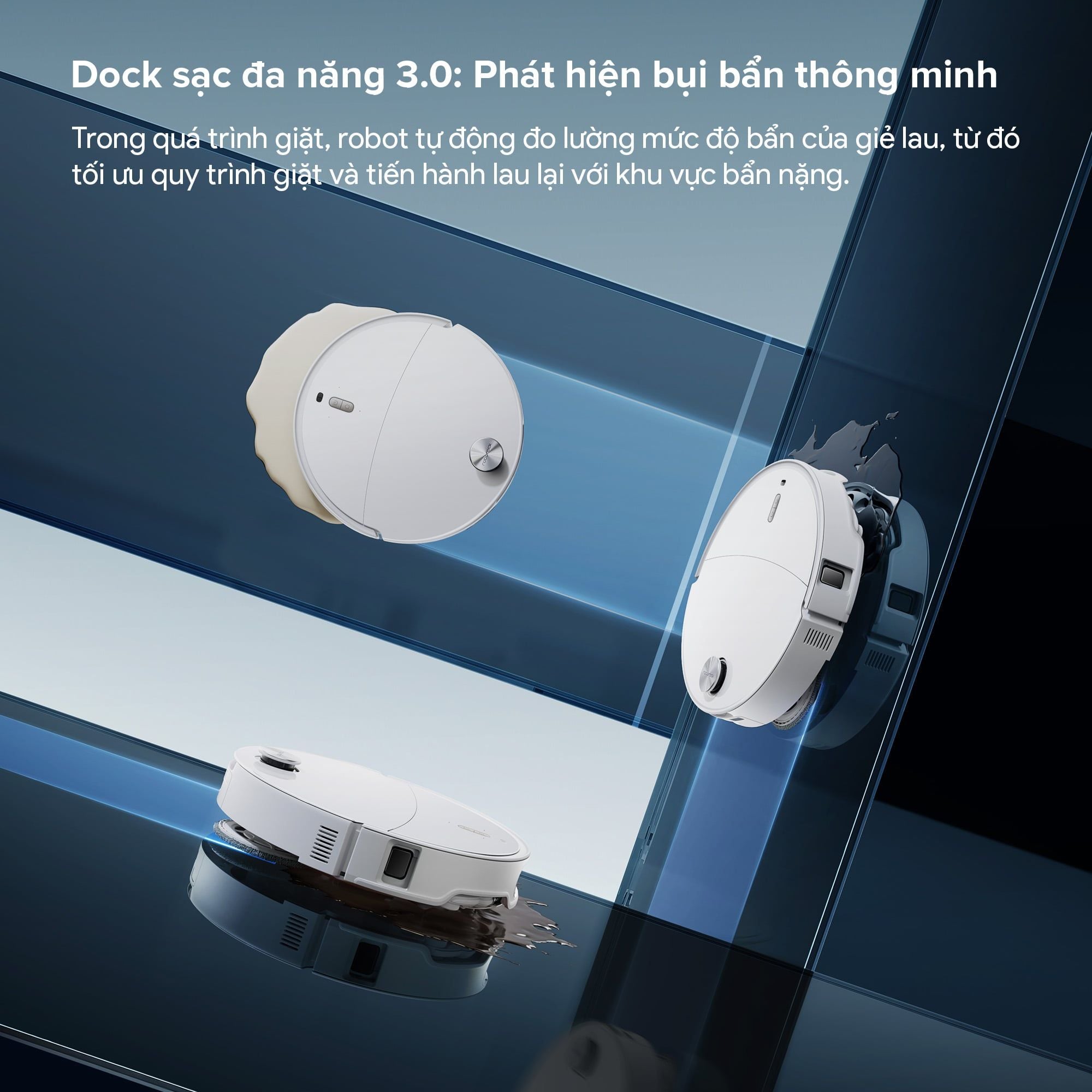 Robot hút bụi lau nhà giặt giẻ Roborock Qrevo Edge 2 Đen