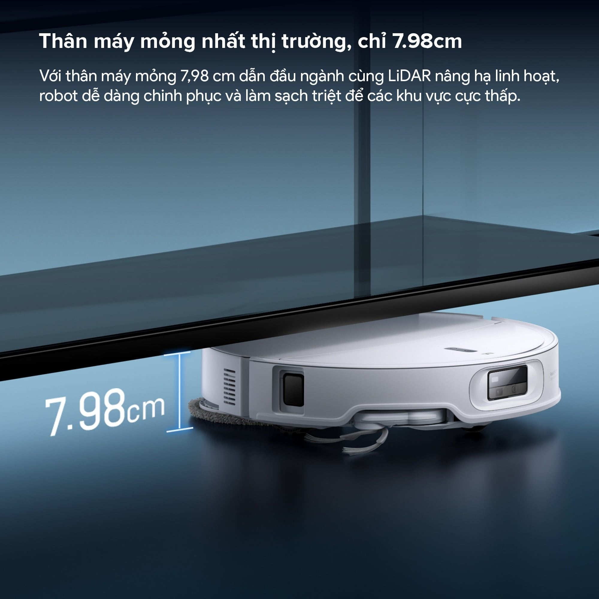 Robot hút bụi lau nhà giặt giẻ Roborock Qrevo Edge 2 Trắng