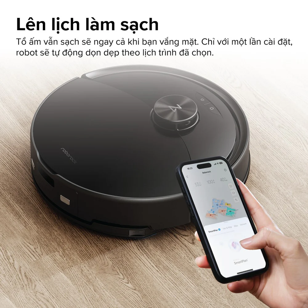 Robot hút bụi lau nhà Roborock Q10 VF+ Đen