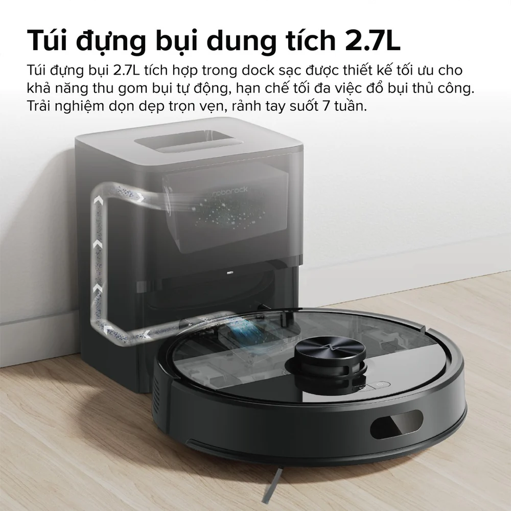 Robot hút bụi lau nhà Roborock Q7 TF+ Đen
