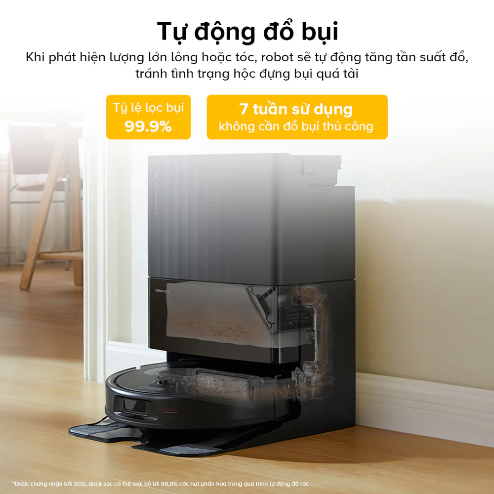 Robot hút bụi lau nhà Roborock QR 798 Đen