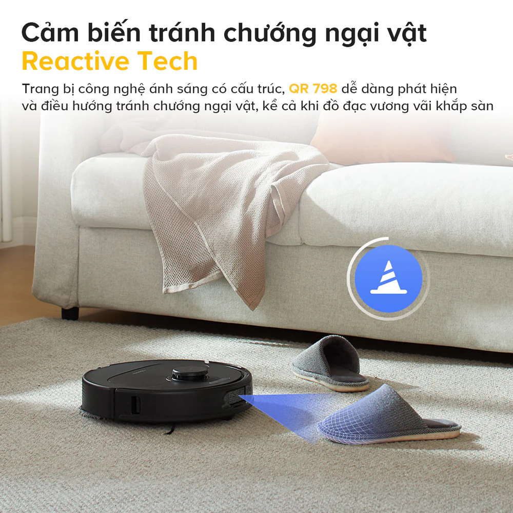 Robot hút bụi lau nhà Roborock QR 798 Đen