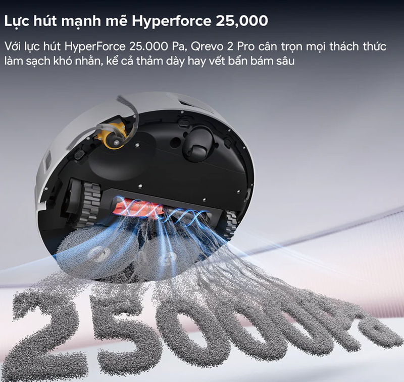 Robot hút bụi lau nhà Roborock Qrevo 2 Pro-Trắng