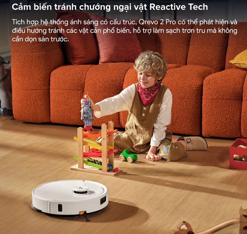 Robot hút bụi lau nhà Roborock Qrevo 2 Pro-Trắng