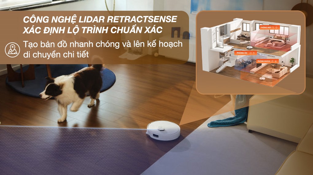 Robot hút bụi lau nhà Roborock Qrevo 5V1 Trắng