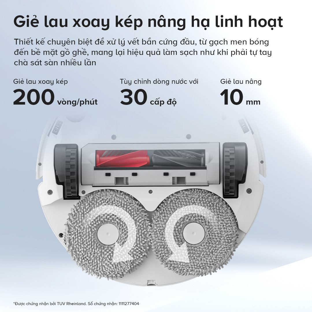 Robot hút bụi lau nhà Roborock Qrevo C Pro Trắng