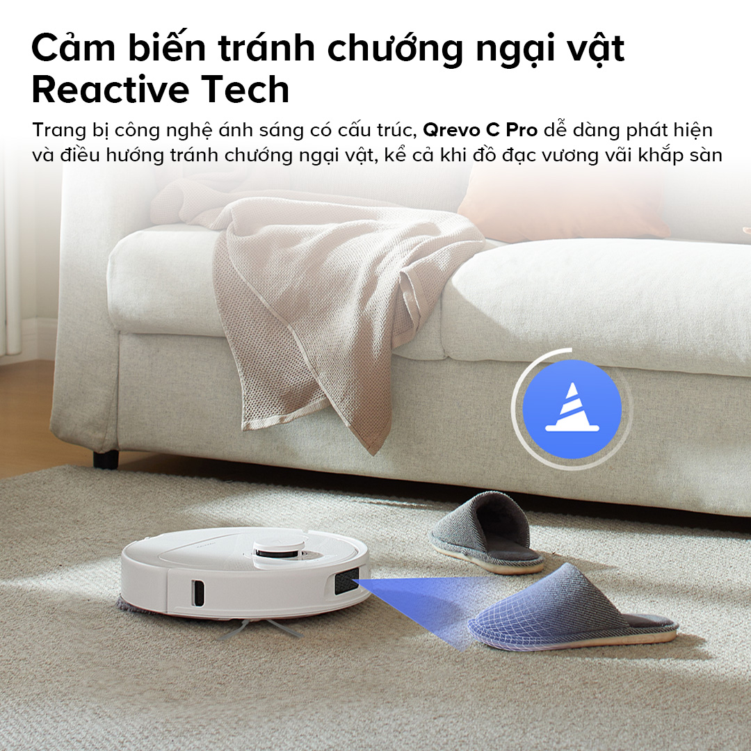 Robot hút bụi lau nhà Roborock Qrevo C Pro Trắng