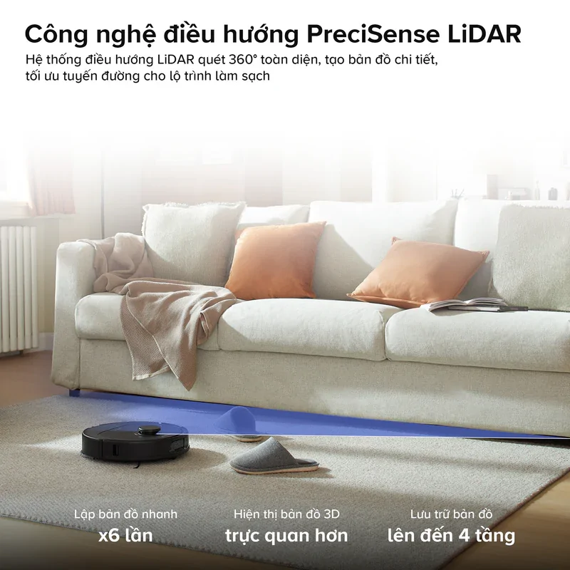 Robot hút bụi lau nhà Roborock Qrevo S Pro-Đen