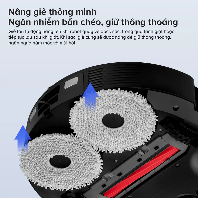 Robot hút bụi lau nhà Roborock Qrevo S Pro-Đen